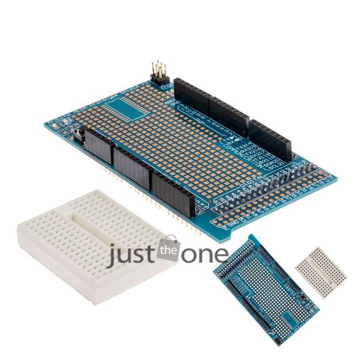 Uno2011 mega2560 prototype shield protoshield v3 + min breadboard 170 f. arduino for sale