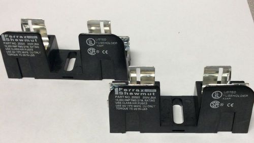 Lot of 2 new ferraz shawmut mer 20320 fuse block holders single pole 250v 30a for sale