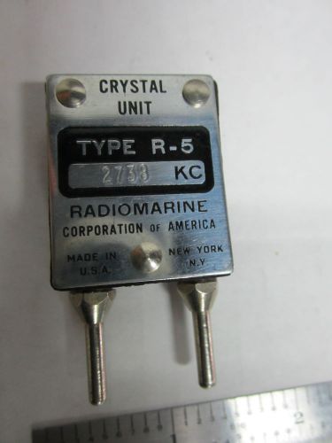 VINTAGE RADIO MARINE QUARTZ CRYSTAL FREQUENCY 2738 KC VERY NICE