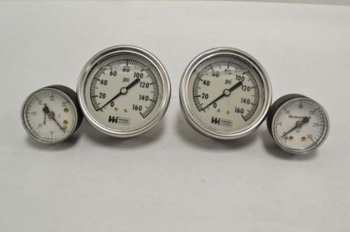 LOT 4 HONEYWELL WEISS ASSORTED 0-30/160PSI PRESSURE GAUGE B218312