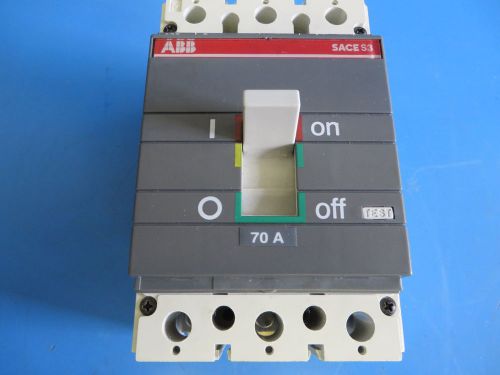 ABB S3H SACE S3 Circuit Breaker 600V 70A 3P