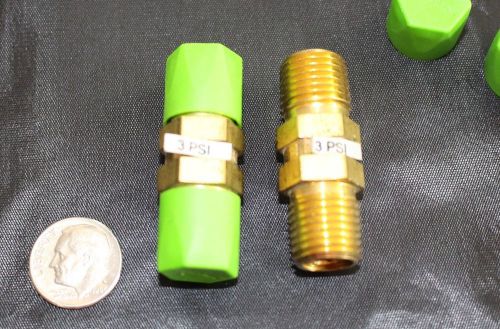 Nupro/Swagelok Brass, 1/4&#034; MNPT Poppet Relief Check Valve 3 PSI