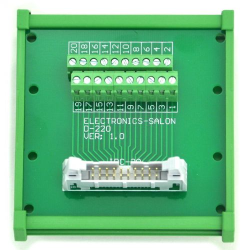 IDC-20 DIN Rail Mounted Interface Module, Terminal Block.