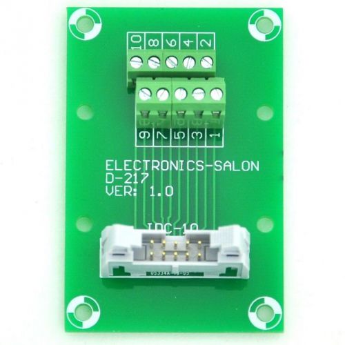 IDC10 2x5 Pins 0.1&#034; Male Header Breakout Board, Terminal Block.