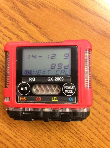RKI GX2009 Working, freshly calibrated! 4 gas monitor with charger!