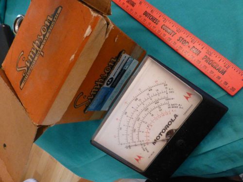 vintage Motorola by Simpson Milliamperes Analog Panel Meter 72-82534-d01