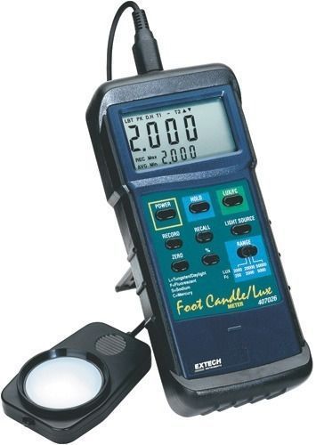 Extech 407026 Light Meter, FC/LUX Heavy Duty w/ Holster