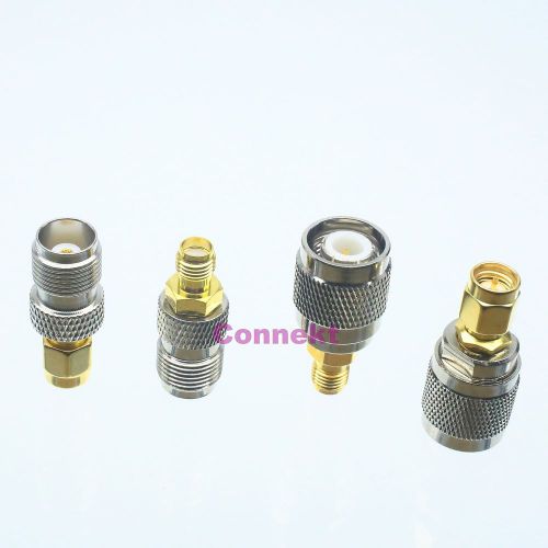 4pcs/set TNC &amp; SMA kit male plug female jack RF adapter connector