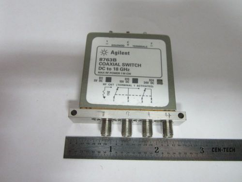 AGILENT HP COAXIAL SWITCH 8763B RF MICROWAVE FREQUENCY BIN#1E-M-4