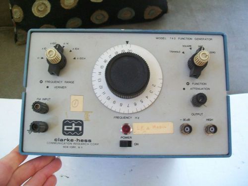 VG! CLARKE HESS 743 FUNCTION GENERATOR - Works!