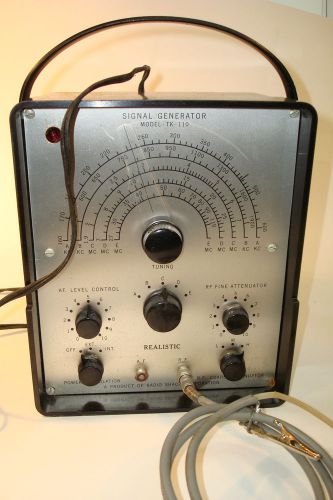 VINTAGE SIGNAL GENERATOR MODEL TK 110 REALISTIC RADIO SHACK ATTENUATOR GAUGE !!