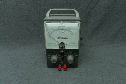 Vintage restored heatkit model aw-1 audio watt meter 0-50 watts rms tube amp for sale
