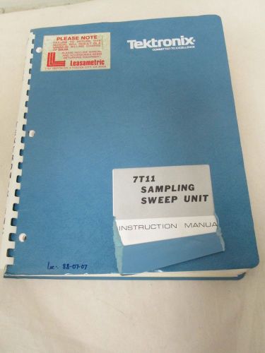 TEKTRONIX 7T11 SAMPLING SWEEP UNIT INSTRUCTION MANUAL