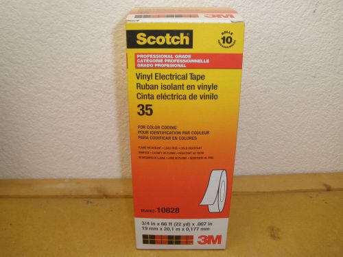 BRAND NEW! 3M SCOTCH 35 WHITE- VINYL ELECTRICAL TAPE 10 PACK