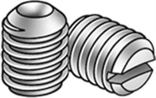 1/4-20x3/8 slotted set screw oval pt unc plain finish, pk 25 for sale