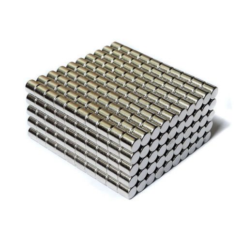 500pcs 7/32&#034; x 7/32&#034; Cylinder 6x6mm Neodymium Magnets Fridge Craft Permanent N35