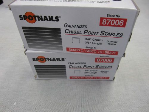 Two Boxes Chisel point Staples 3/8 Crown 3/8 Length QT 10,000pcs