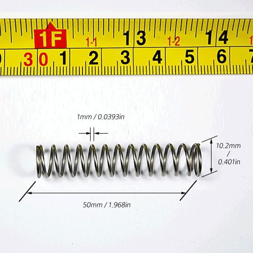 50ea 570Compression Springs 0.0393&#034;WDX0.401&#034;ODX1.968&#034;FL YUHAN SPRING CO.