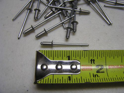 50 blind pop rivets 1/8&#034; dia.  1/4&#034; rivet steel mandrel .063-.125 grip 1204 for sale