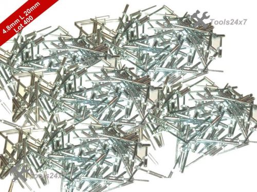 pack 400pcs Hi Quality 4.8mm X 20mm Standard Aluminum Dome head Blind Pop Rivets