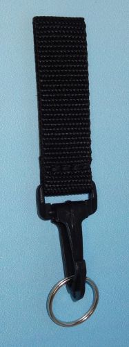 POLICE SECURITY JANITOR NYLON SLIDE ON DUTY BELT KEY RING HOLDER &amp; CLIP NEW