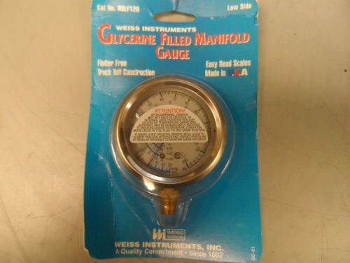 Weiss Instruments RGLF120 Glycerine Filled Lo Side Manifold Gauge HVAC