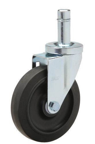 Caster Grip Ring Stem: .845&#034; x 2-3/16&#034;. Black Rubber on Poly Wheel: 5&#034; x 1-1/4&#034;.