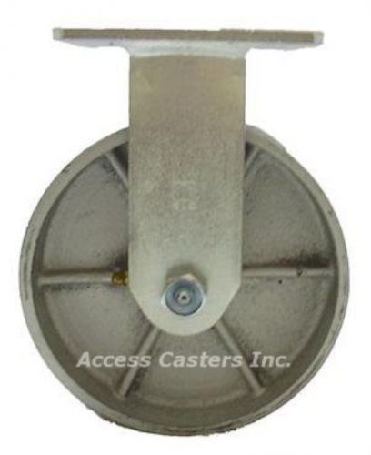 8pklsr 8&#034; x 2&#034; medium duty rigid plate caster, steel wheel, 1,400 lbs capacity for sale