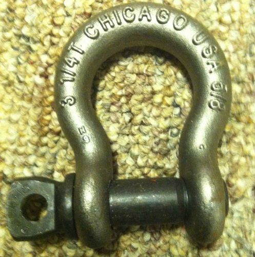 Chicago  5/8&#034;, WLL 3 1/4 ton, Screw Pin Anchor Shackle  USA MADE