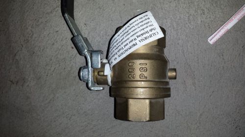 1&#034; INCH BRASS BALL VALVE 200 PSI