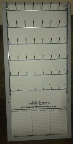 NEW Curtis Industrial Locksmith 48 Hook Key Blank Flat Wall Rack Supply!!