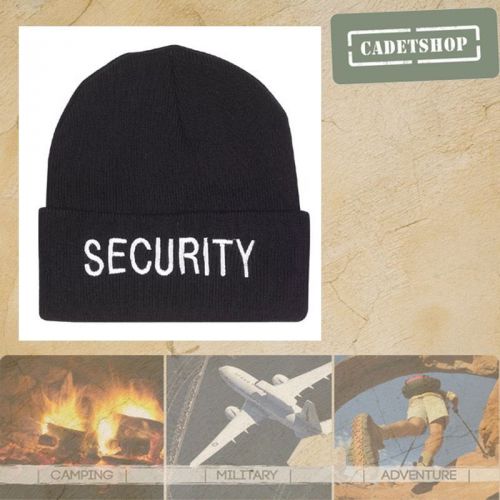 Black Beanie Secuirty Bouncer workwear