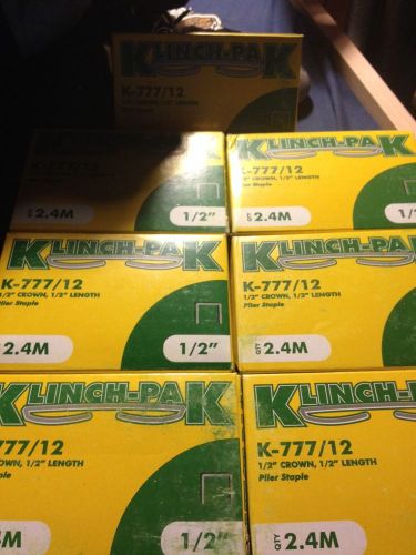 7 boxs Of klinch-pak 1/2 inch staples