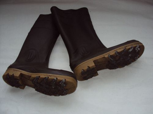 Jordan David Non Slip GRIP Angle Tred Traction 15&#034; High Rubber Boots