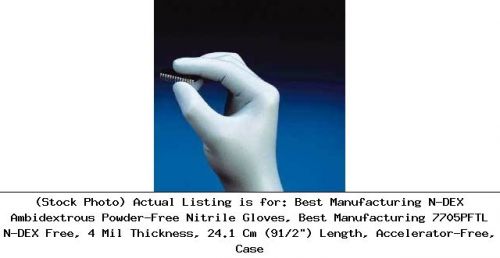 Best Manufacturing N-DEX Ambidextrous Powder-Free Nitrile Gloves, Best: 7705PFTL