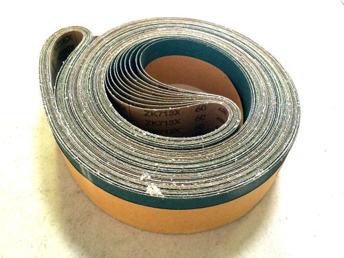 10 new pferd 3&#034; x 132&#034; abrasive sanding belts zirconium 60 grit #49856 for sale