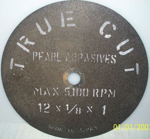 X 8 PEARL ABRASIVES CUT OFF / CHOP SAW WHEEL BLADE  5100 RPM 12 X 1/8 X 1 NOS