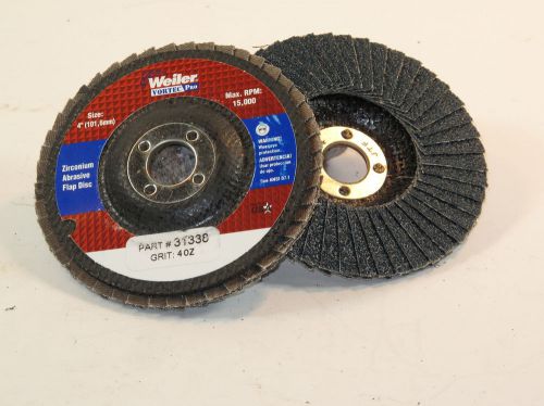 1 lot of 10 - weiler 4&#034; vortec 40 grit flap disc  pt# 31338 (#1300) for sale