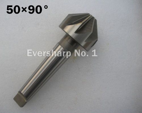 New 1pcs HSS 10Flute Dia 50mm 90 Degree Taper Shank Countersinks Drill Cutter