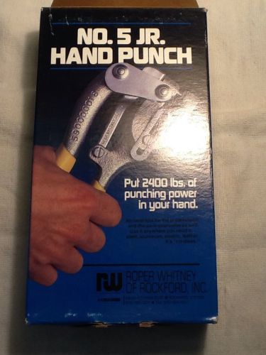 Roper Whitney #5 Jr. Hand Punch Set New USA