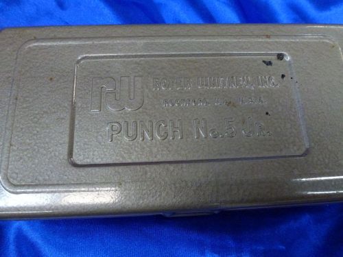 (t2) rw roper whitney punch no. 5 jr. in original metal case **look** for sale