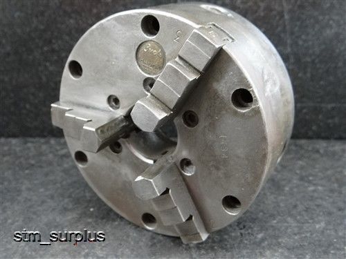 Buck 4&#034; 3 jaw scrolling chuck w/ flat back model 1434 for sale