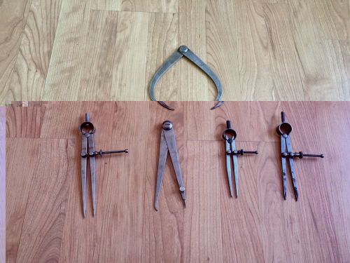 Lot Of 5 Calipers Brown &amp; Sharpe Starrett Union Misc