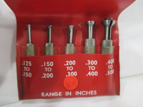 STARRETT 5 pc. HALF BALL SMALL HOLE GAGE SET S830 F .125-.500&#034; GAUGE S 830 F