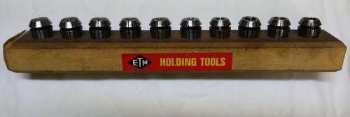 USED ETM ER16 COLLET SET - 10pcs