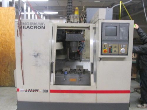 Cincinnati milacron arrow 500 vmc cnc 208/460 volt 3ph good condition for sale