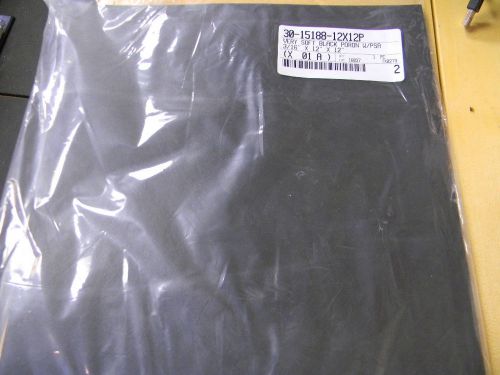 Poron Polyurethane Sheet 3A Durometer Smooth Finish Adhesive Backing Black 3/16&#034;