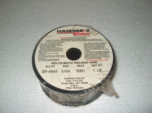 1 lb roll harris welco alloy welding wire er-4043 3/64  **new** for sale