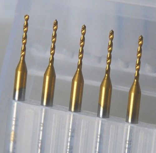 5PCS Titanium Nitride Coated Carbide Micro Drill Bits CNC PCB 1.2mm