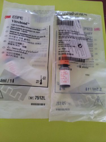 3m espe - vitrebond light cure glass ionomer 2 bottles 5.5ml/each for sale